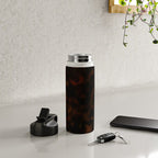 Dark Tortoiseshell Turtle Pattern Water Bottle Gallery Image 4