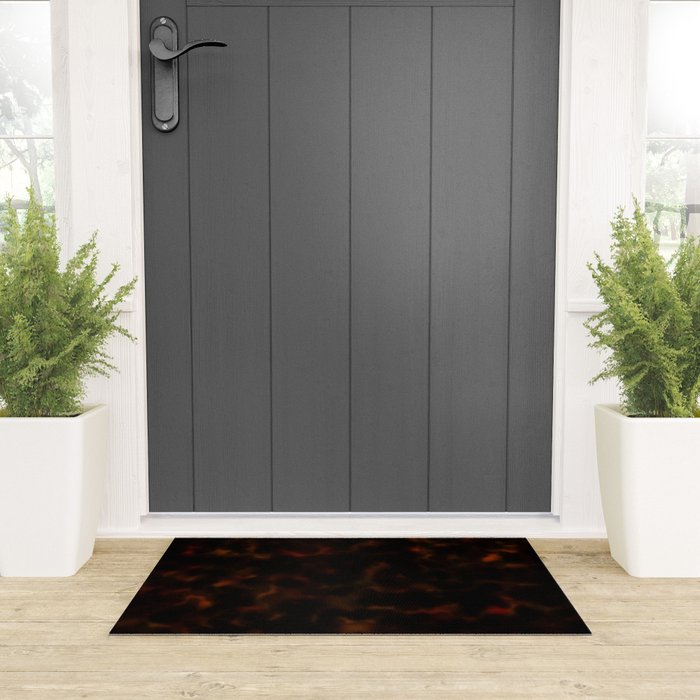 Dark Tortoiseshell Turtle Pattern Welcome Mat Gallery Image 3