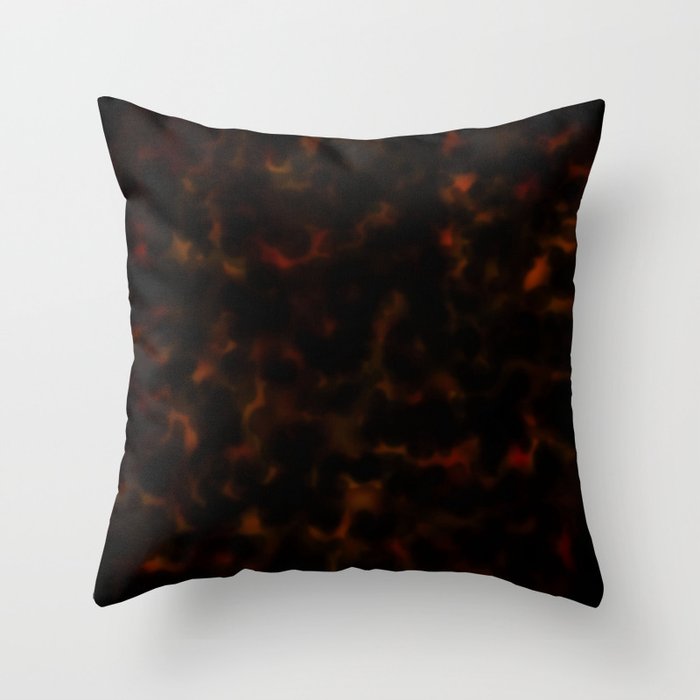 Dark Tortoiseshell Turtle Pattern Throw Pillow Gallery Image 6