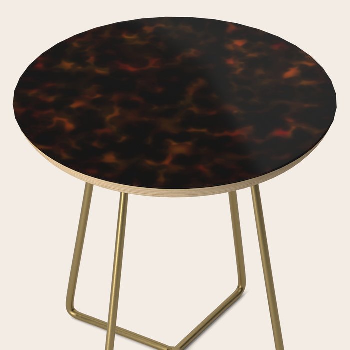 Dark Tortoiseshell Turtle Pattern Side Table Gallery Image 2