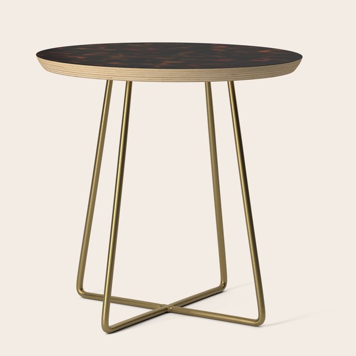 Dark Tortoiseshell Turtle Pattern Side Table Gallery Image 1