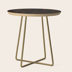Dark Tortoiseshell Turtle Pattern Side Table Gallery Image 1