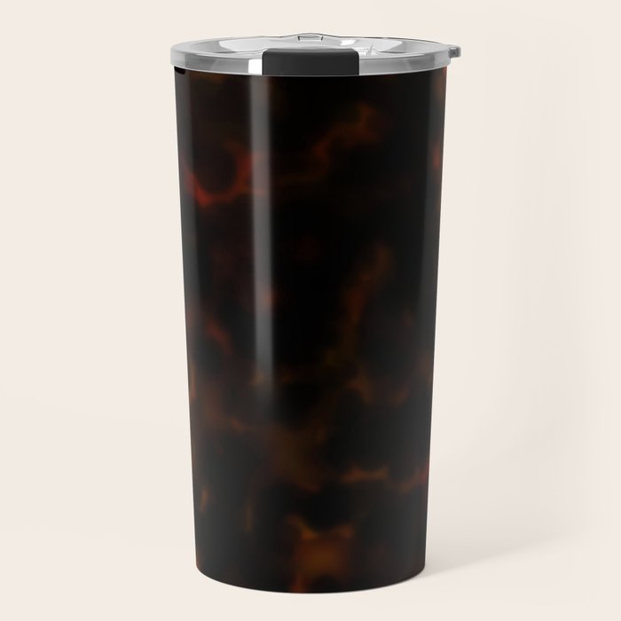 Dark Tortoiseshell Turtle Pattern Travel Mug Gallery Image 1