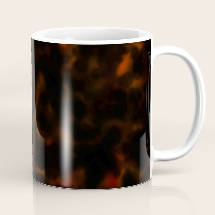 Dark Tortoiseshell Turtle Pattern Coffee Mug Gallery Image 1