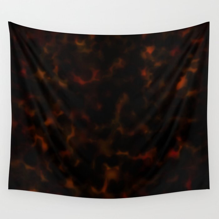 Dark Tortoiseshell Turtle Pattern Wall Tapestry Gallery Image 4
