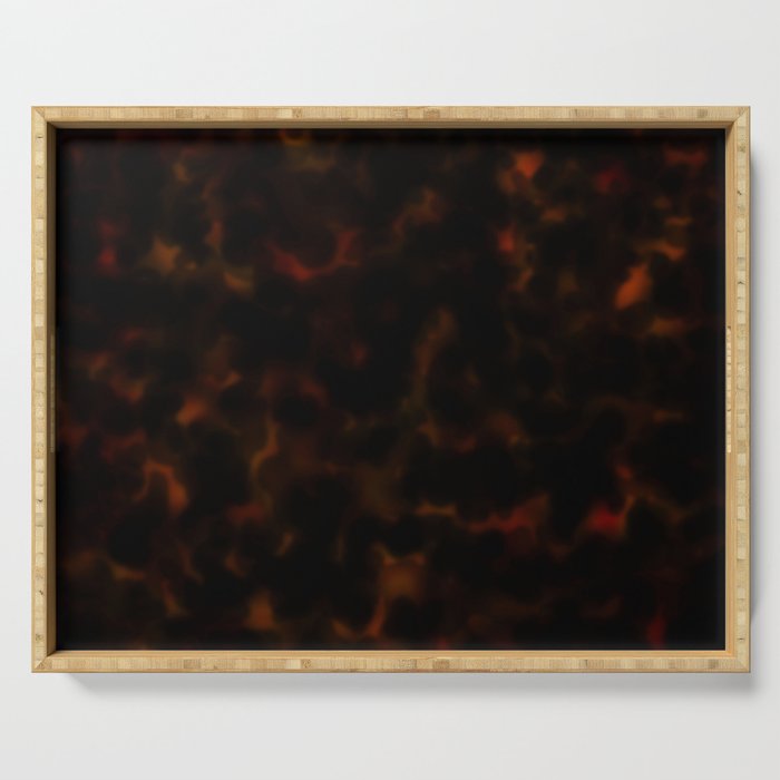 Dark Tortoiseshell Turtle Pattern Serving Tray Gallery Image 1