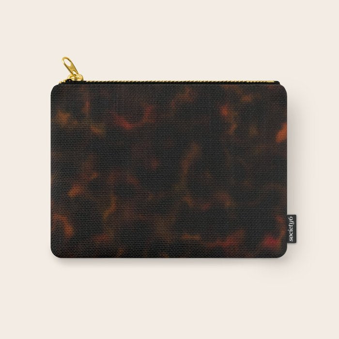 Dark Tortoiseshell Turtle Pattern Carry All Pouch Gallery Image 1