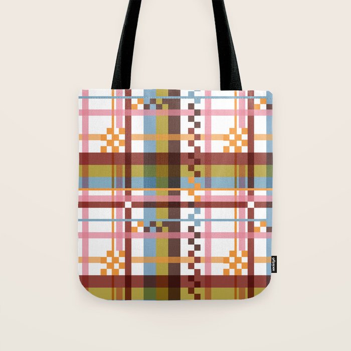 Bold Grid Aesthetic Tote Bag Gallery Image 1