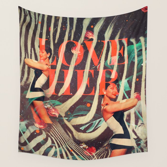 Love Her Wall Tapestry Gallery Image 4