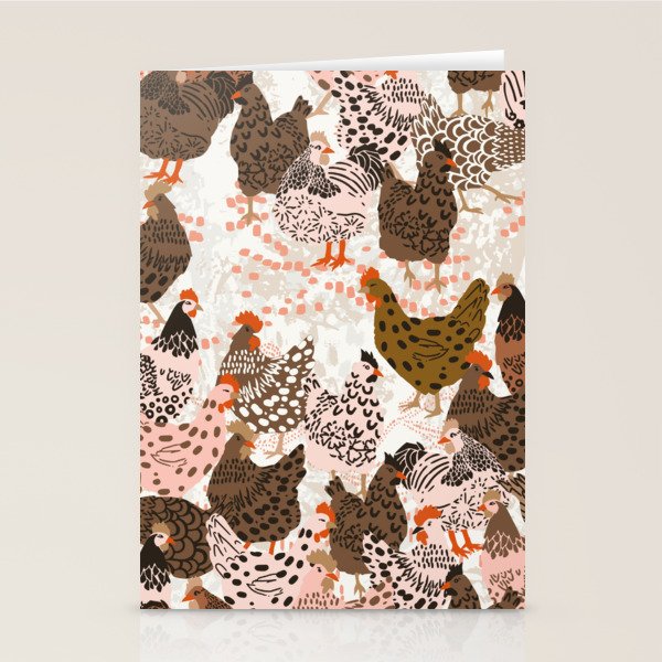 Favorite chickens brown Stationery Card Gallery Image 2