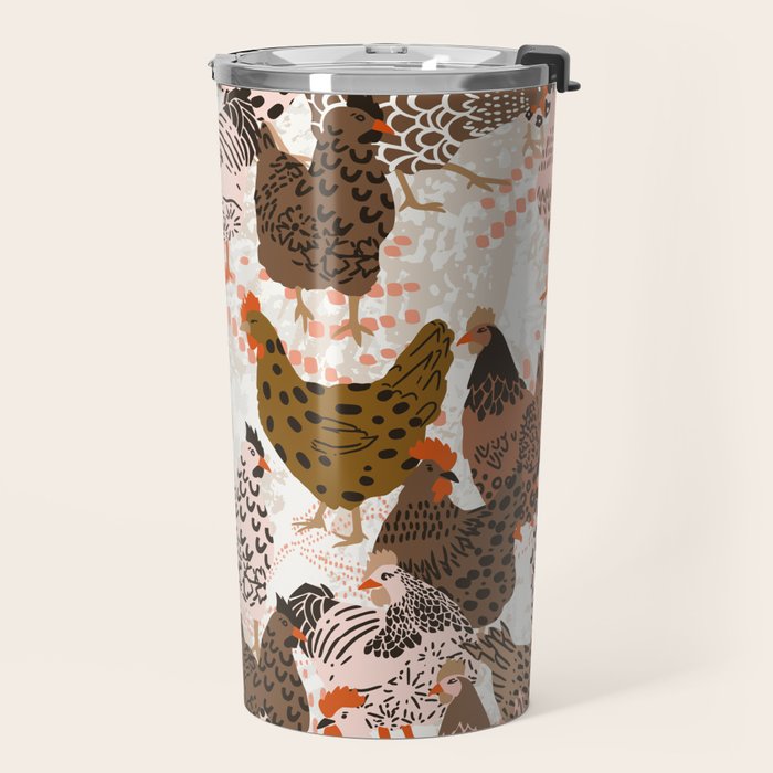 Favorite chickens brown Travel Mug Gallery Image 2
