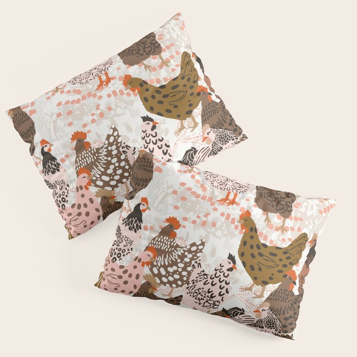 Favorite chickens brown Pillow Sham Gallery Image 3