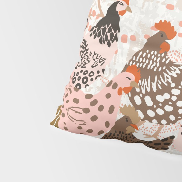 Favorite chickens brown Pillow Sham Gallery Image 4