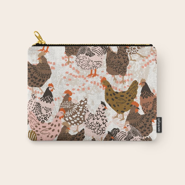 Favorite chickens brown Carry All Pouch Gallery Image 1