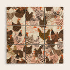 Favorite chickens brown Wood Wall Art Gallery Image 1