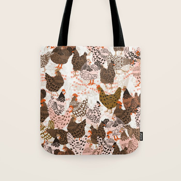 Favorite chickens brown Tote Bag Gallery Image 1