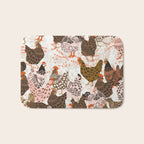Favorite chickens brown Bath Mat Gallery Image 1