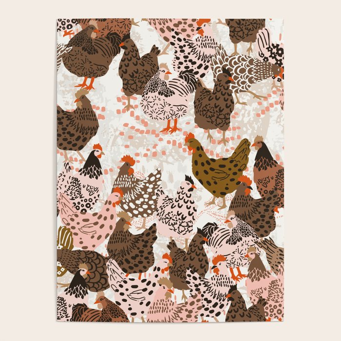 Favorite chickens brown Poster Gallery Image 4