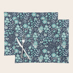 Ditsy Florals, Navy and Teal Placemat Gallery Image 1