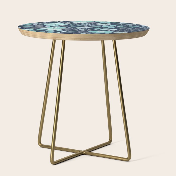 Ditsy Florals, Navy and Teal Side Table Gallery Image 1