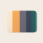 Mid Century Modern Minimalist Color Block Pattern Yellow Grey Green Bath Mat Gallery Image 1