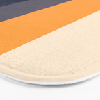 Mid Century Modern Minimalist Color Block Pattern Yellow Grey Green Bath Mat Gallery Image 3