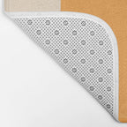 Mid Century Modern Minimalist Color Block Pattern Yellow Grey Green Bath Mat Gallery Image 2