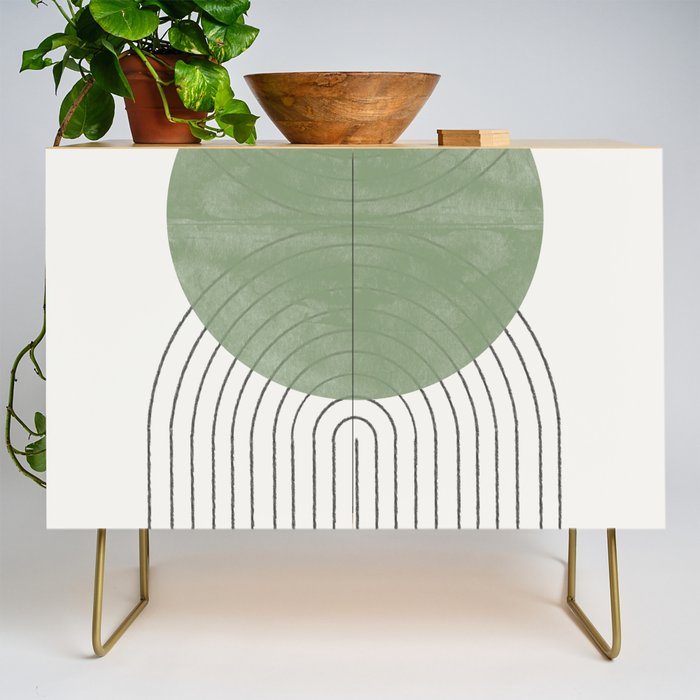 Mid century Green Moon Shape  Credenza Gallery Image 1