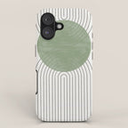 Mid century Green Moon Shape  iPhone Case Gallery Image 1