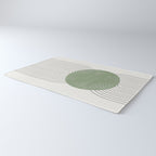 Mid century Green Moon Shape  Rug Gallery Image 3