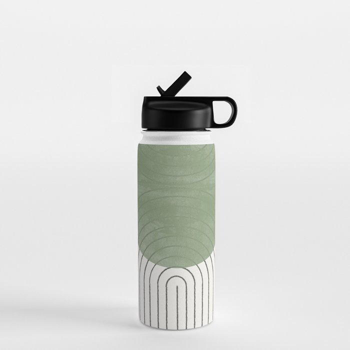 Mid century Green Moon Shape  Water Bottle Gallery Image 1