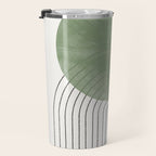 Mid century Green Moon Shape  Travel Mug Gallery Image 3