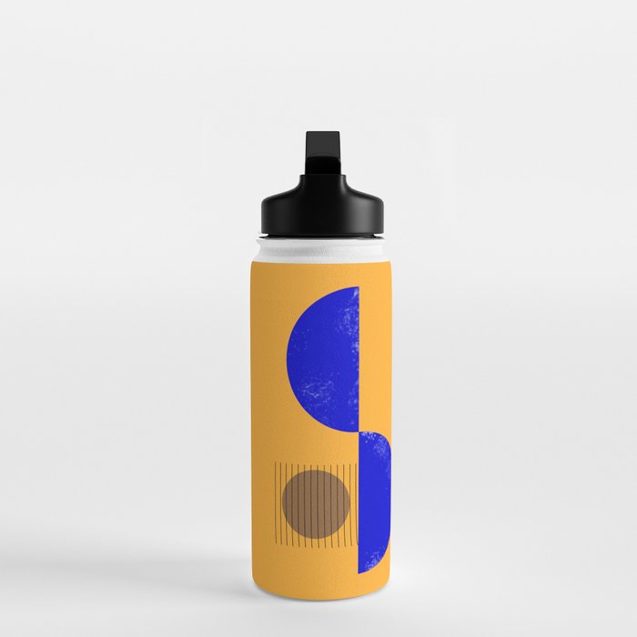 Mid-century shapes abstract no7 Water Bottle Gallery Image 3