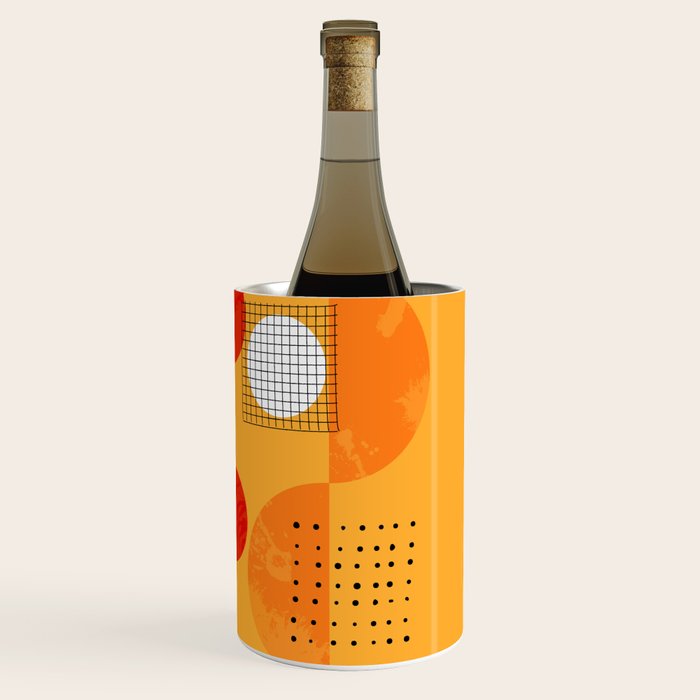 Mid-century shapes abstract no7 Wine Chiller Gallery Image 3