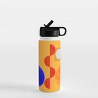 Mid-century shapes abstract no7 Water Bottle Gallery Image 1
