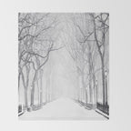 Snowy Park Throw Blanket Gallery Image 2