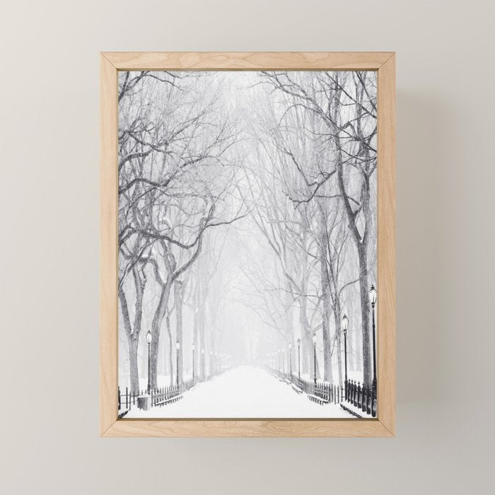 Snowy Park Mini Art Print Gallery Image 1