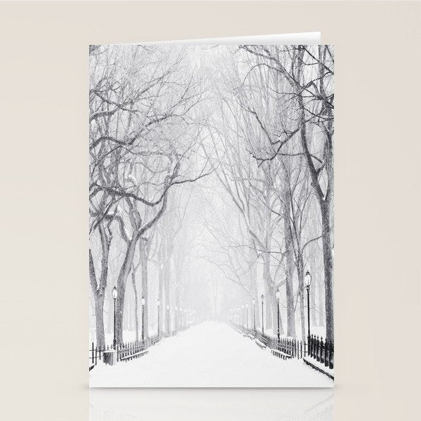 Snowy Park Stationery Card Gallery Image 2