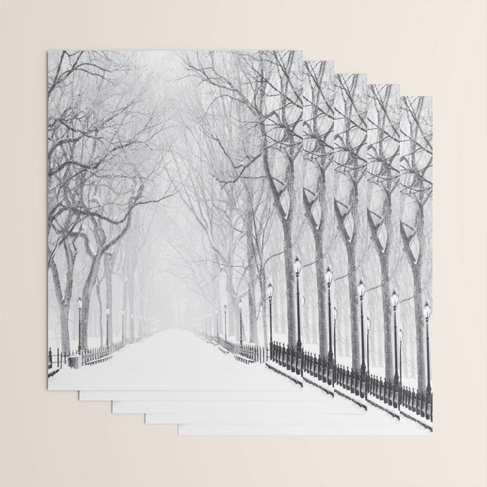 Snowy Park Wrapping Paper Gallery Image 3