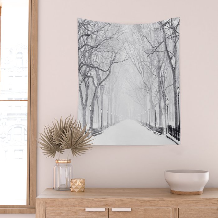 Snowy Park Wall Tapestry Gallery Image 2