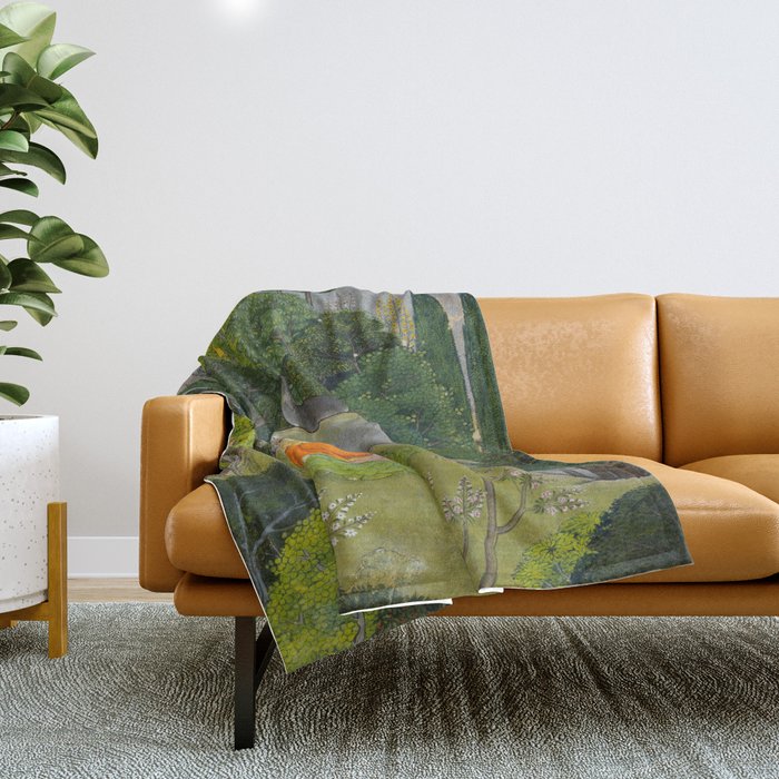 Indian Miniature Painting  Throw Blanket Gallery Image 1