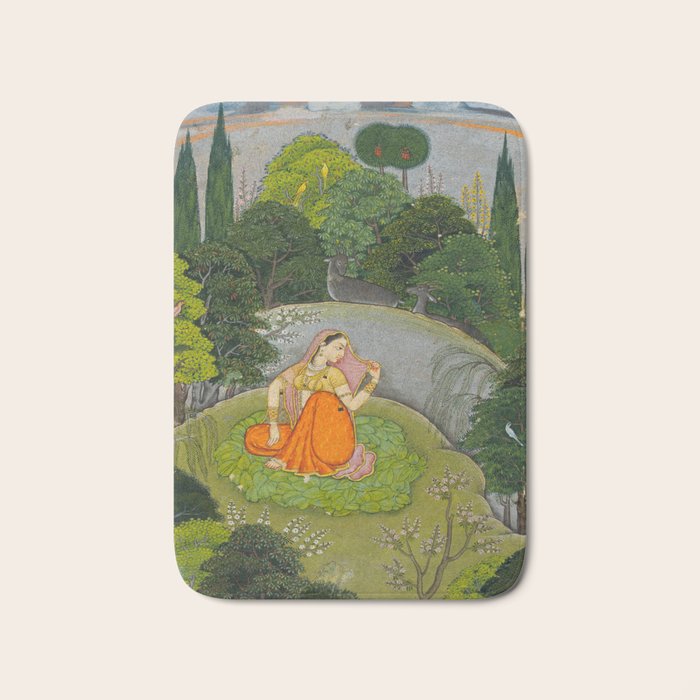 Indian Miniature Painting  Bath Mat Gallery Image 1