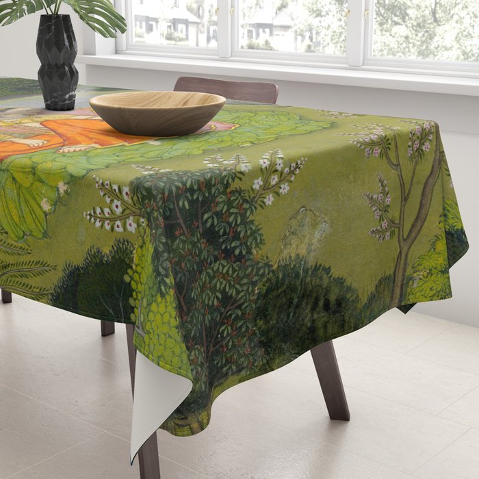 Indian Miniature Painting  Tablecloth Gallery Image 3