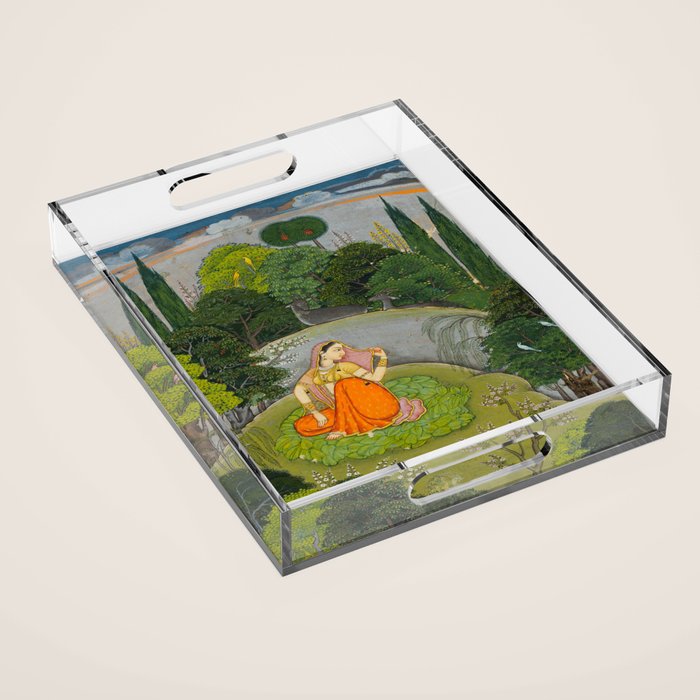 Indian Miniature Painting  Acrylic Tray Gallery Image 1