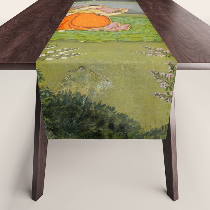Indian Miniature Painting  Table Runner Gallery Image 1