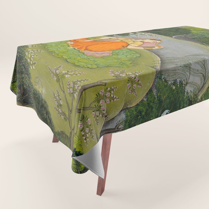 Indian Miniature Painting  Tablecloth Gallery Image 1