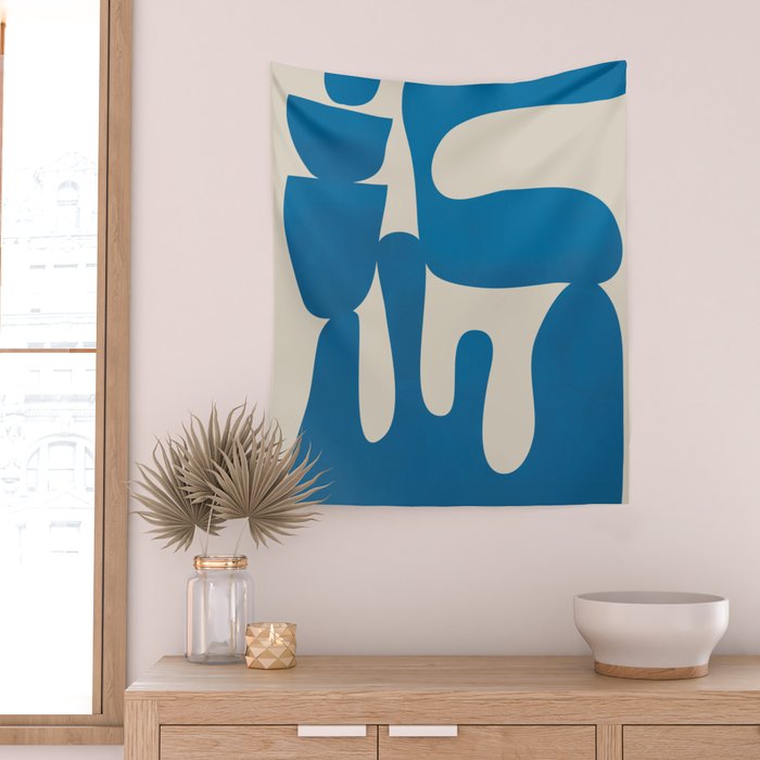 Modern Abstract Minimal Shapes 36 Wall Tapestry Gallery Image 2