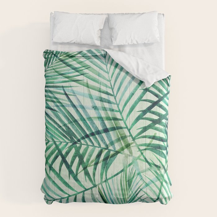 Tropical Fronds Abstract Design Comforter Gallery Image 1