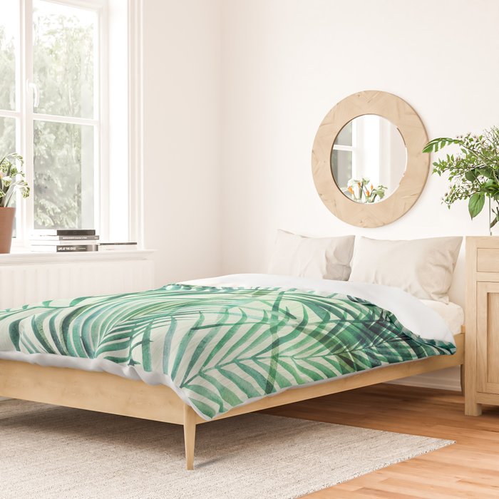 Tropical Fronds Abstract Design Duvet Cover Gallery Image 2