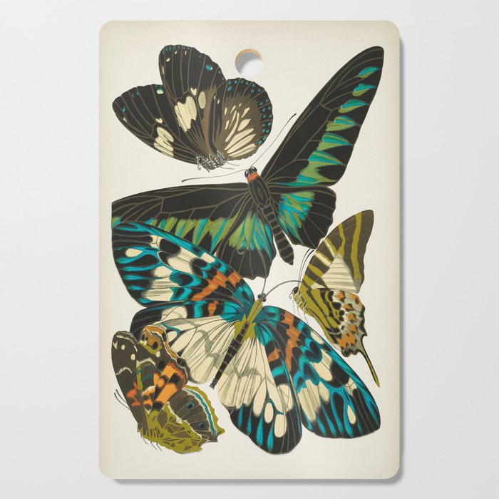 Vintage Butterfly Illustration EA Seguy Papillon Cutting Board Gallery Image 1